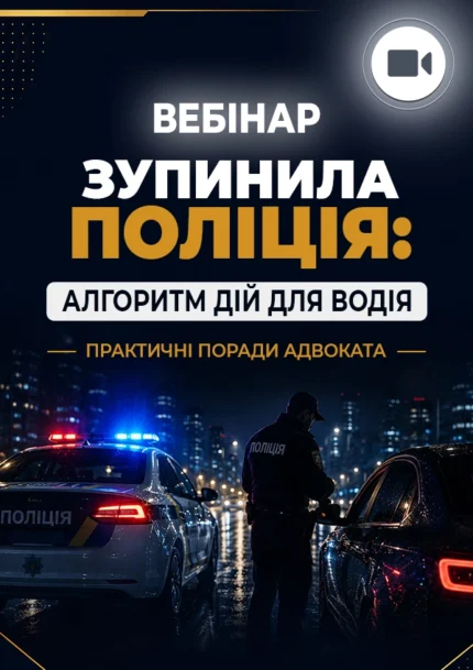 Вебінар «Алгоритм дій зупинила поліція»