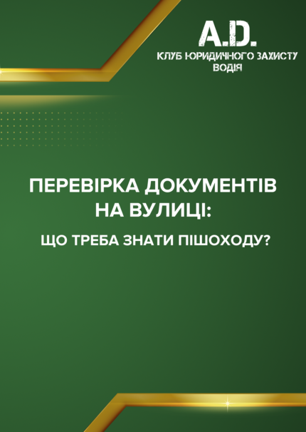 Памʼятка "Перевірка документів на вулиці: що треба знати пішоходу?"