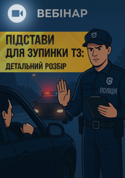 Вебінар «Підстави для зупинки ТЗ: детальний розбір»